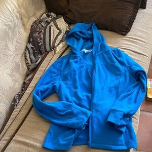Danskin Now Turquoise Fleece Zip Hoodie